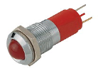 230 V/AC signalne svetilke z LED diodo 10 mm - bleščeči krom