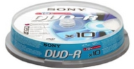 DVD-R medij Sony 10DMR47BSP 4,7 GB 16 x 10 na osi