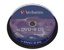 DVD+R 8,5GB DL 8x mediji Verbatim, 10 kosov