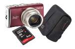 Digitalni fotoaparat CANON PowerShot SX200 IS rdeč + Sandisk 4GB Ultra II + torbica