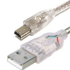Kabel USB A-A mini 3m dvojno oklopljen transparent