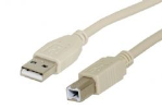 Kabel USB A-B 1,8m dvojno oklopljen siv