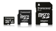 Micro Secure Digital (microSDHC) kartica Transcend 8 GB + 2 x adapter (TS8GUSDHC6-2)