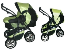 Otroški voziček Baby-spa, no. 1 črno-zelen