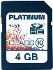 PLATINUM SDHC KARTICA 4GB CLASS10