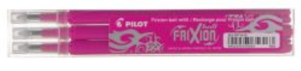 Pilot Vložek za FRIX. BALL, roza, set 3 BLS-FR7-S3-P
