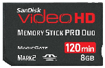 Sandisk MemoryStick Pro Duo spominska kartica 8 GB